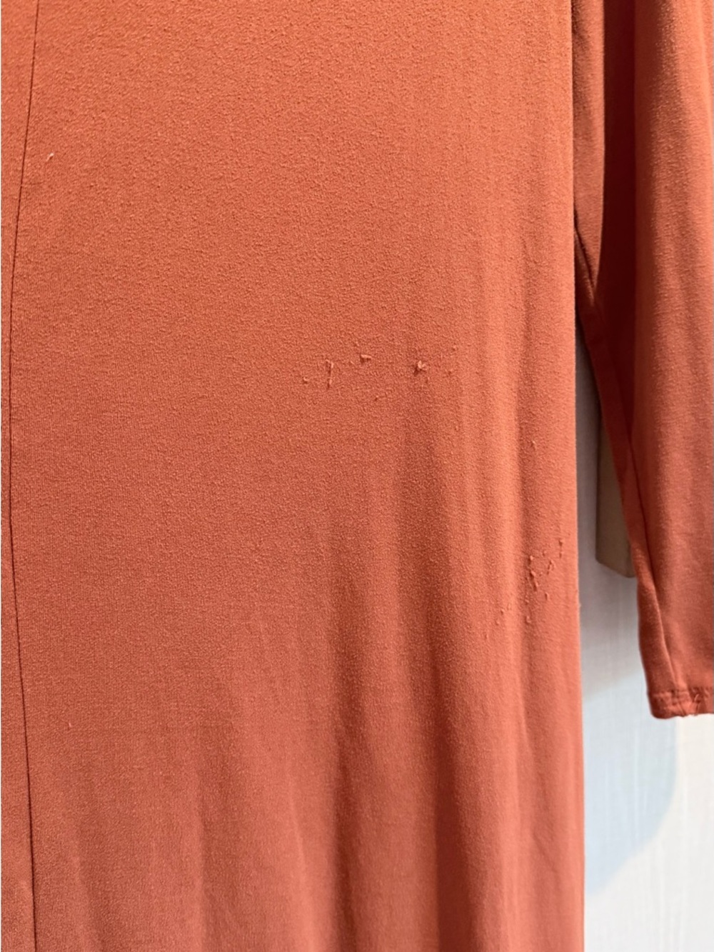 Womens Rust Ruffle High-Low Dress - Picture 3 of 4
